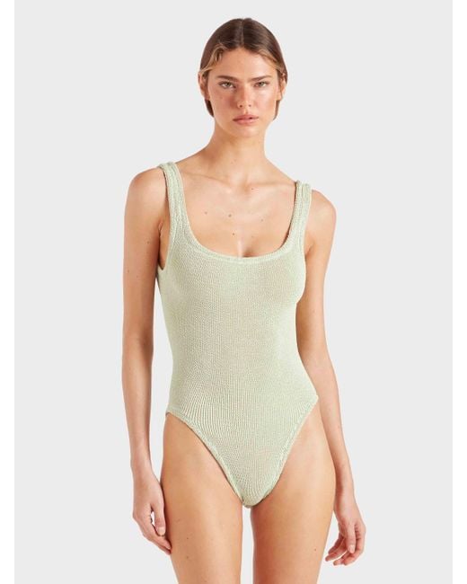 Hunza G Green For Fouquet's New York Square Neck Swim