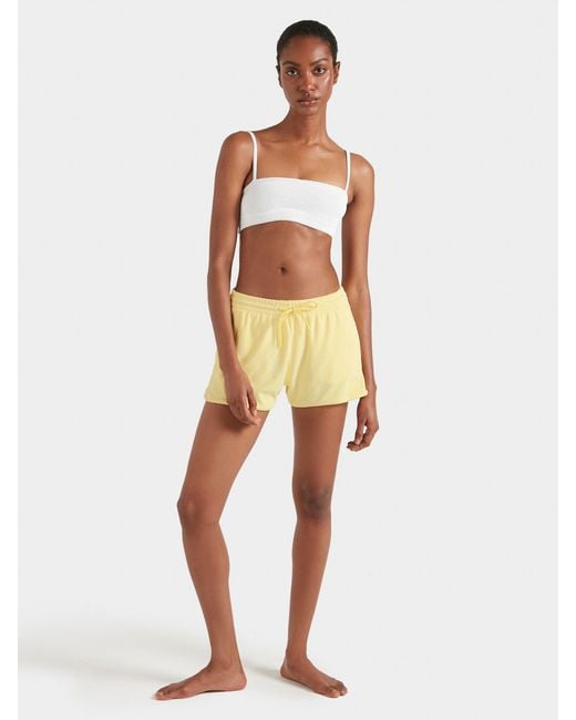 Hunza G Yellow Terry Towelling Shorts