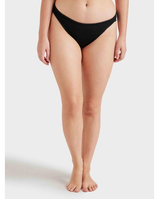 Hunza G Black Coverage Bikini Bottom