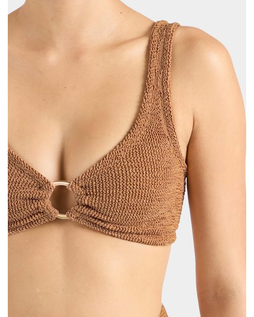 Hunza G Brown Nadine With Hoop Bikini