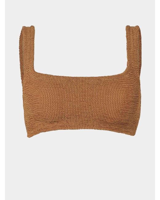 Hunza G Brown Xandra Bikini Top