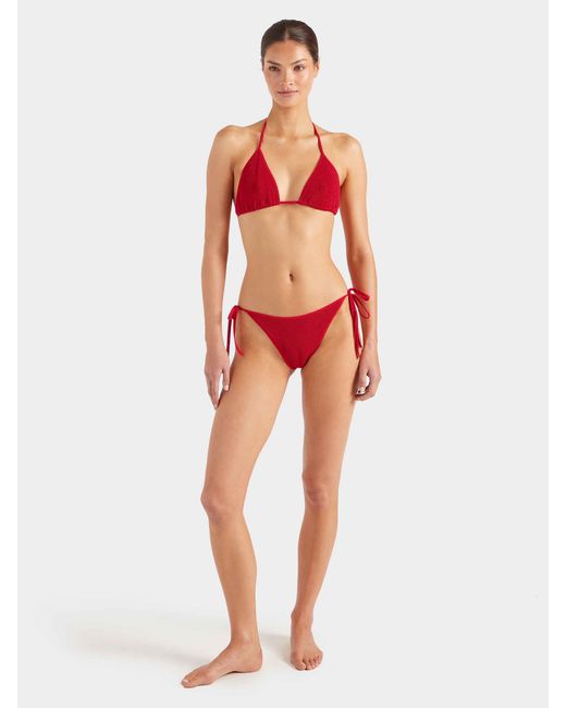Hunza G Red Gina Triangle Bikini Swimwear