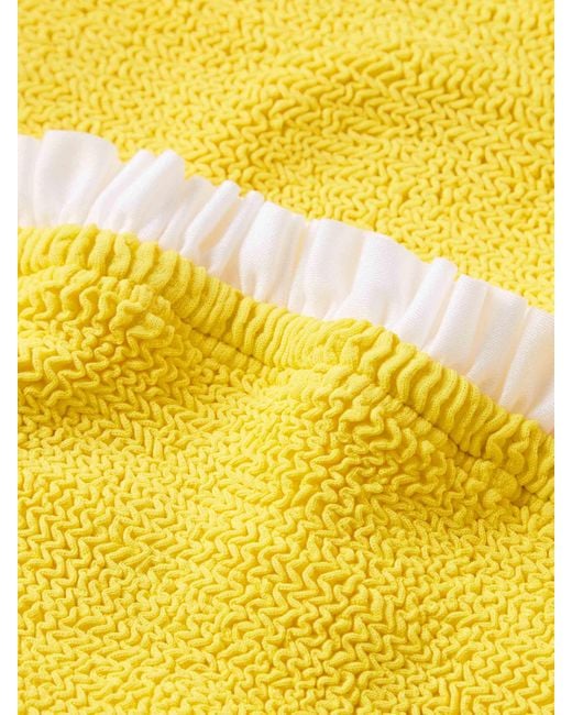 Hunza G Yellow Tracey Frill Bikini