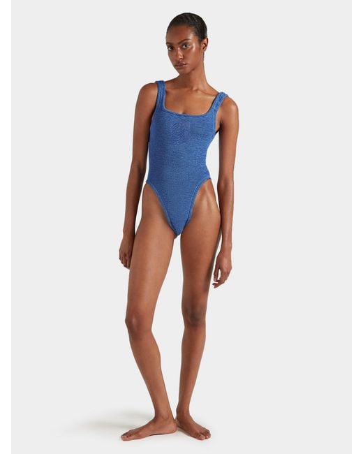 Hunza G Blue Square Neck Swim