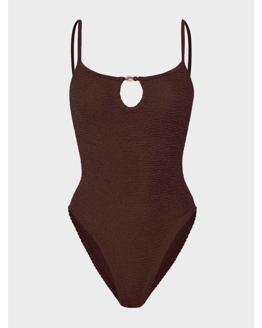 Hunza G Brown Mia Beaded Swim