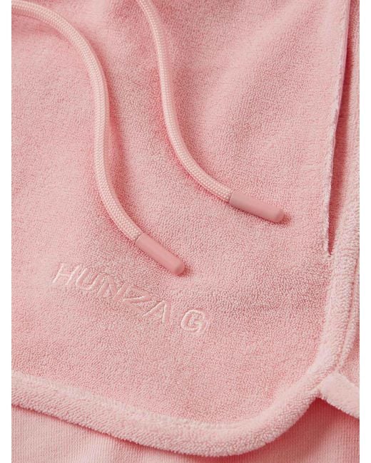 Hunza G Pink Terry Towelling Short
