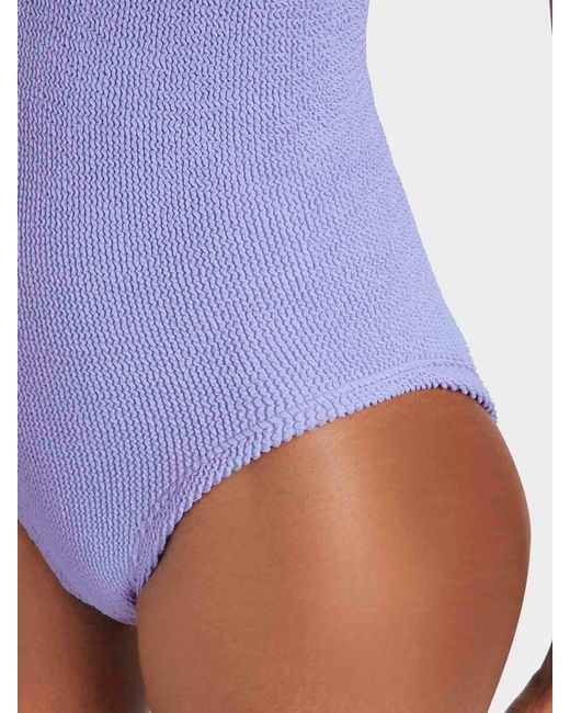 Hunza G Purple Coverage Square Neck Swim