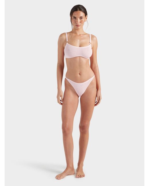 Hunza G Pink Iris Bikini With Hoops Bikini