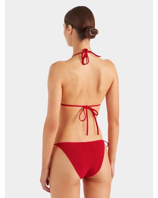 Hunza G Red Gina Triangle Bikini Swimwear