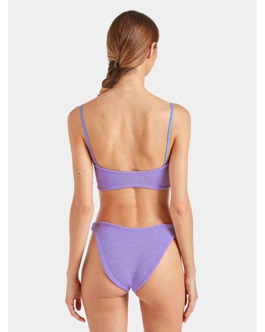 Hunza G Purple Misty Bikini With Pearly Hoop