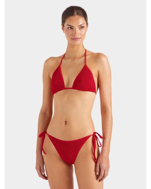 Hunza G Red Gina Triangle Bikini Swimwear