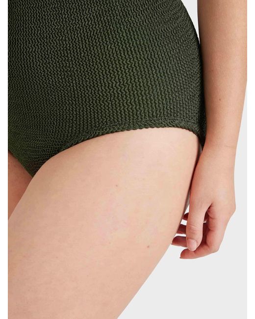 Hunza G Green Coverage Celine Swim With Tonal Hoops