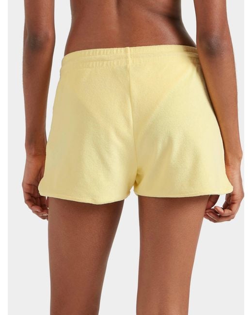 Hunza G Yellow Terry Towelling Shorts