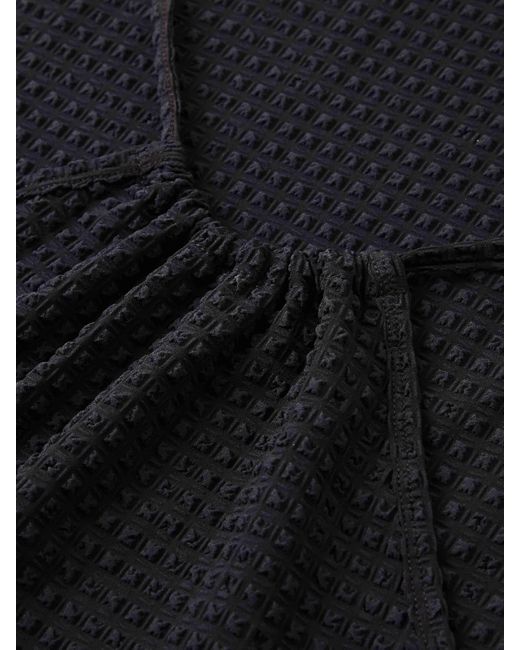 Hunza G Black Seersucker Mini Dress