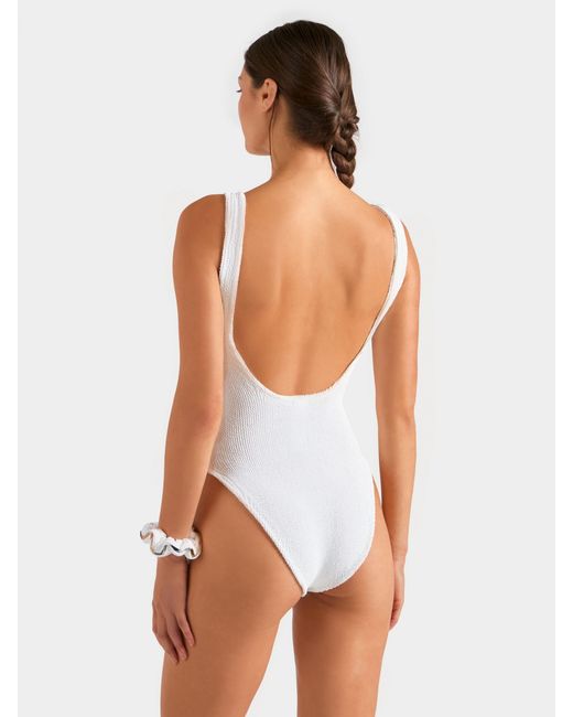 Hunza G White Burberry X Domino Swim