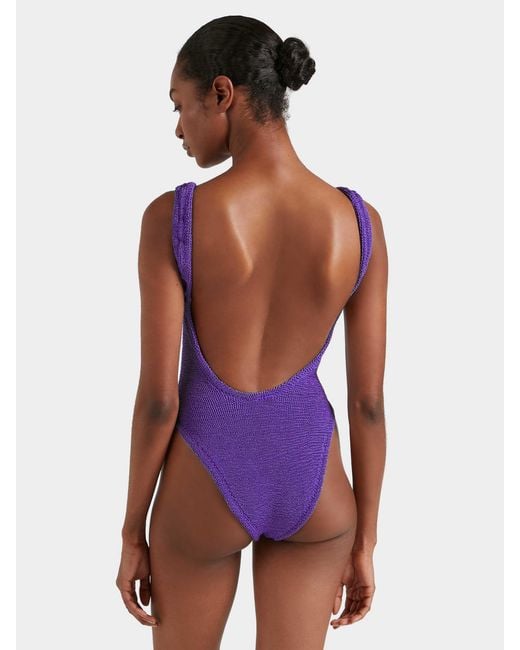 Hunza G Purple Square Neck Swim