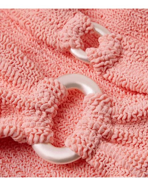Hunza G Pink Misty Bikini Pearly Hoop