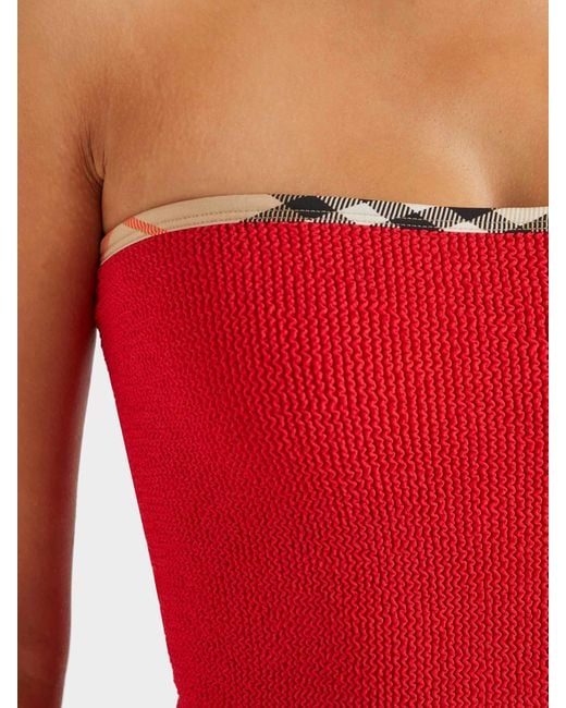 Hunza G Red Burberry X Devyn Swimskirt/Top
