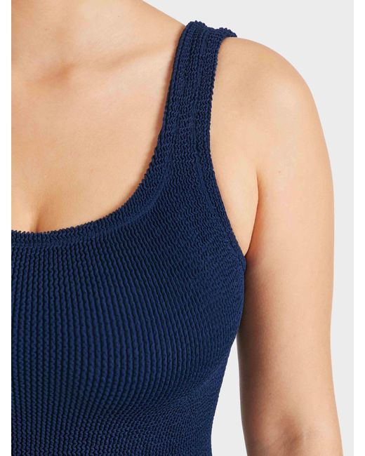 Hunza G Blue Coverage Square Neck Swim