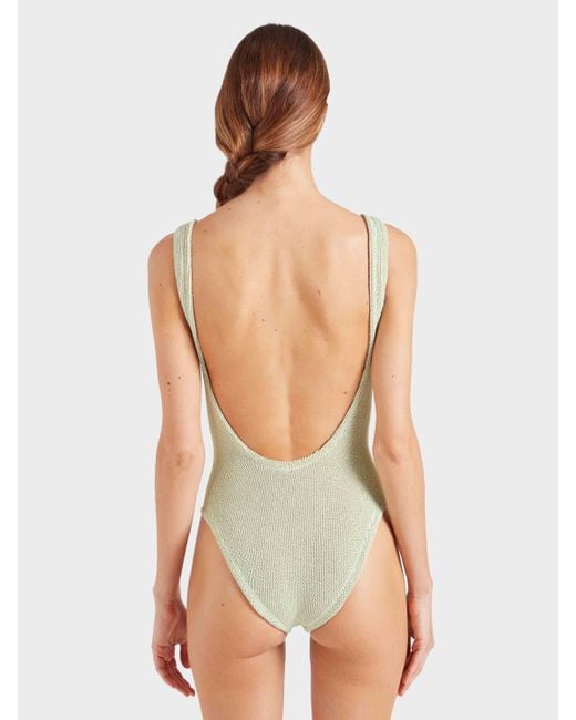 Hunza G Green For Fouquet's New York Square Neck Swim