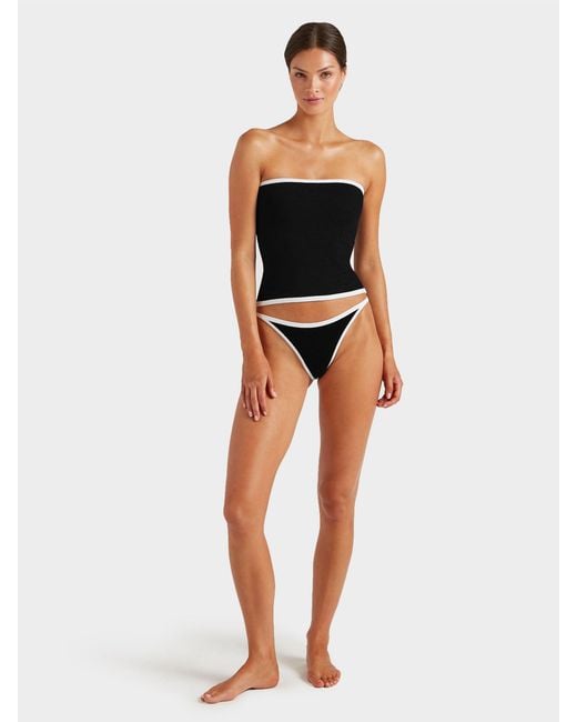 Hunza G Black Devyn Swimskirt/Tube Top