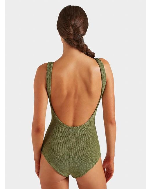 Hunza G Green Coverage Square Neck Swim