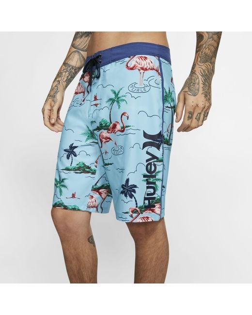 Hurley " Flamingo 20"" Board Shorts in Blue for Men Lyst