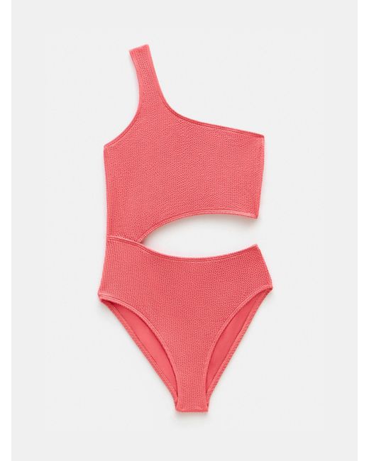 Hush Red Clare Cut-Out Crinkle Swimsuit