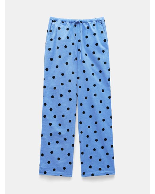 Hush Blue Sadie Cotton Flannel Pyjama Trousers