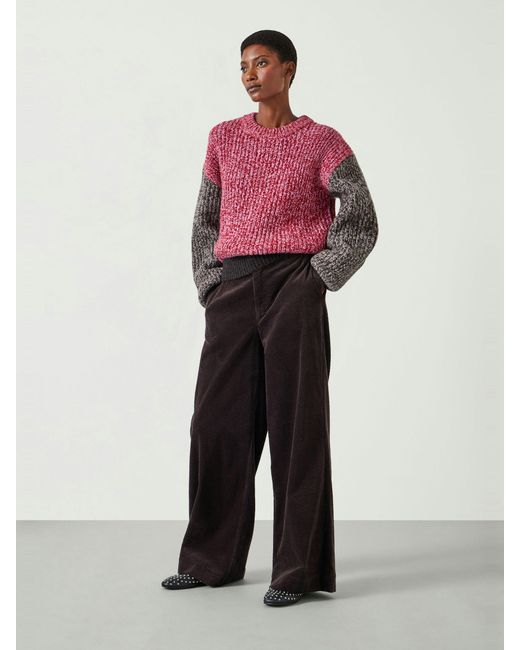 Hush Red Pippa Wool Blend Colourblock Jumper