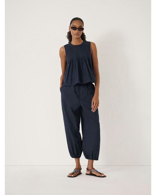 Hush Blue Arden Pin Tuck Detail Shell Top