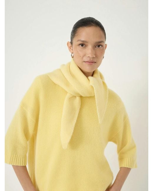 Hush Yellow Raven Wool Triangle Scarf