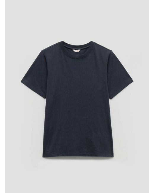 Hush Blue Rosie Regular Fit Cotton T-Shirt