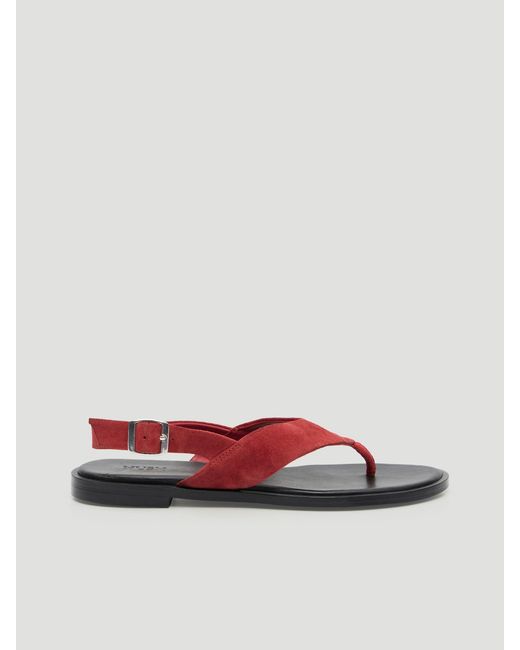 Hush Blue Zenya Suede Toe Post Sandal