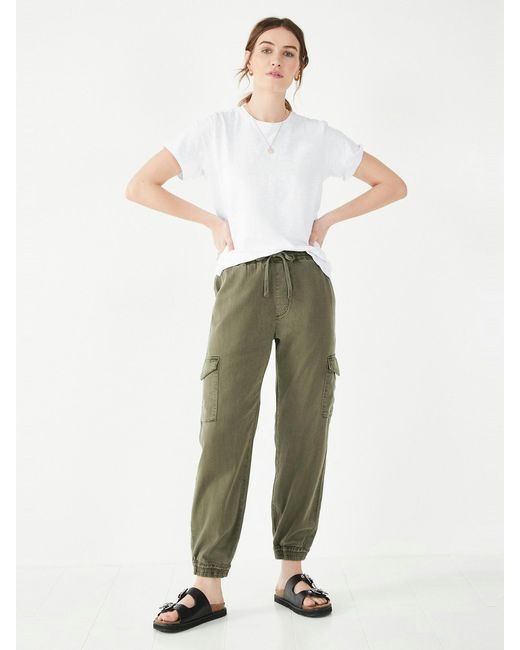 Hush White Washed Cargo Trousers