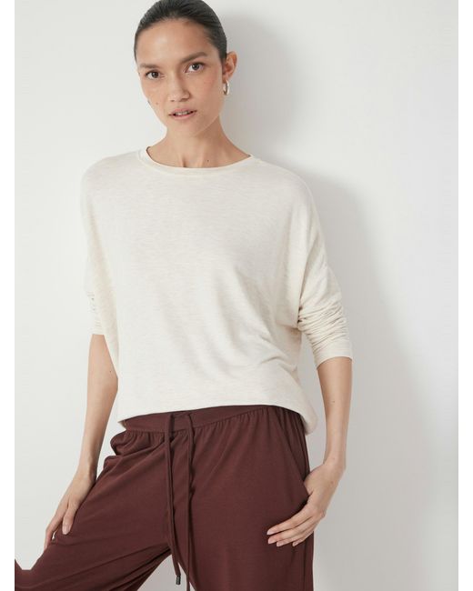 Hush White Gillian Wide Jersey Top