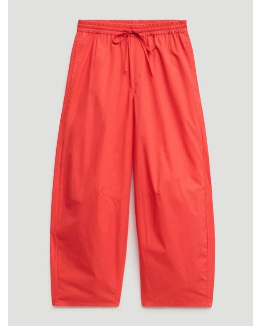 Hush Juno Pull On Laundered Cotton Barrel Leg Trousers