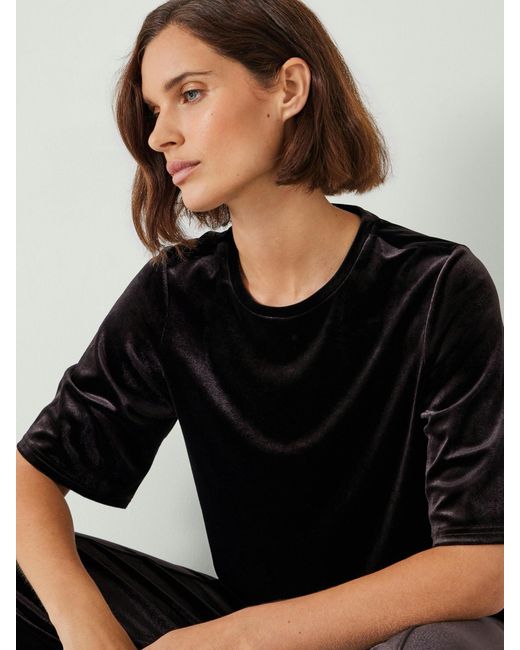Hush Black Hadley Velvet T-Shirt
