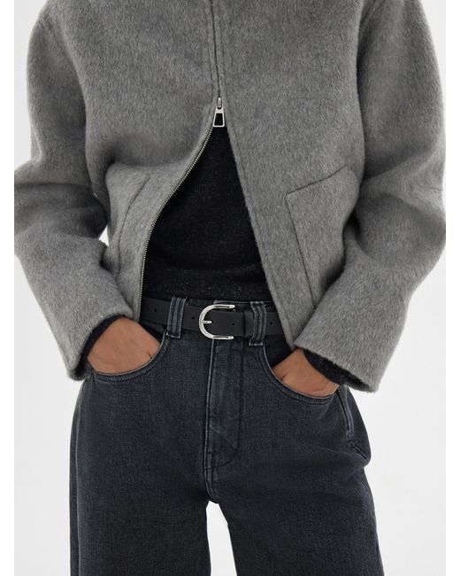 Hush Gray Philippa Leather Belt