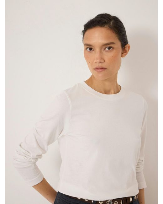 Hush White Slim Long Sleeve T-Shirt
