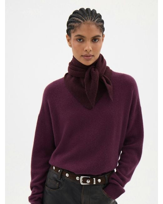 Hush Purple Wrenna Wool Blend Triangle Scarf