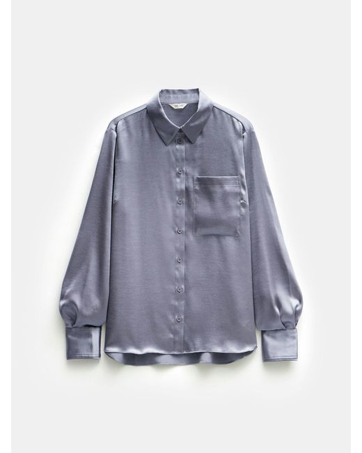 Hush Blue Rita Satin Shirt