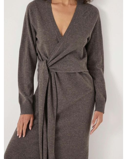 Hush Natural Merino V-Neck Tie Detail Dress