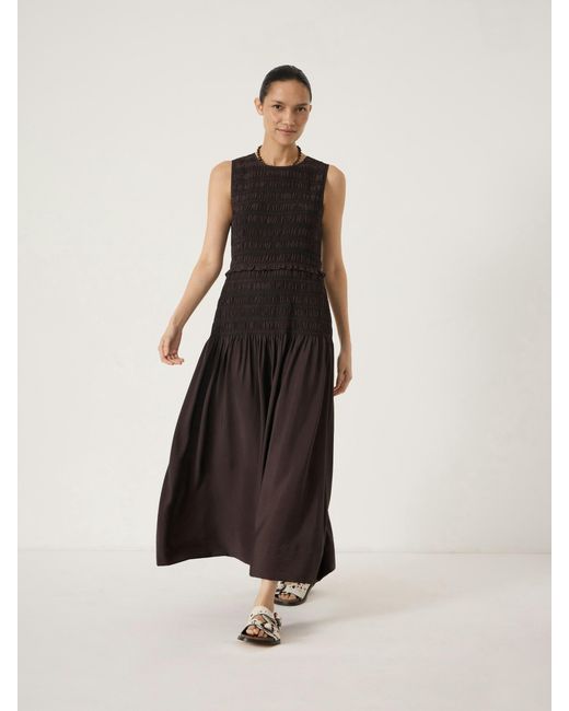 Hush White Kensie Shirred Maxi Dress