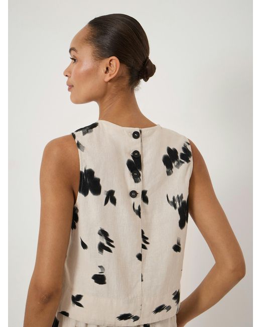 Hush White Vera Linen Blend Shell Top