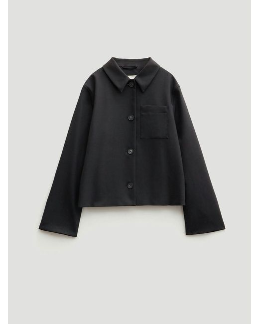 Hush Black Wool Blend Relaxed Jacket