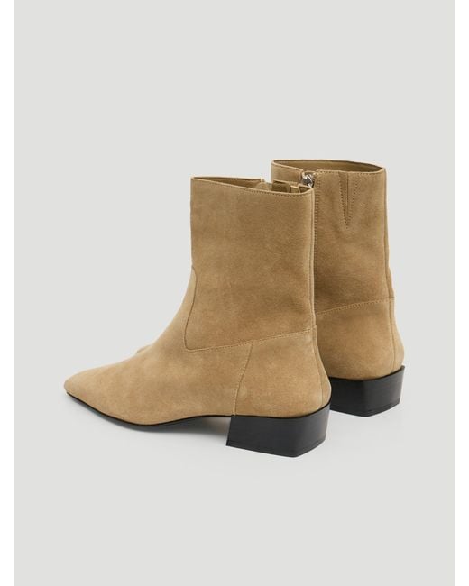 Hush Blue Suede Square-Toe Boots