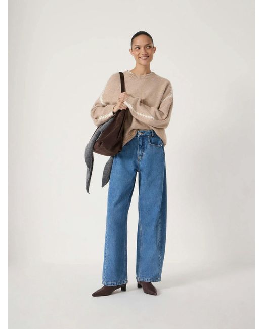 Hush Blue Saskia Straight Seamed Jeans