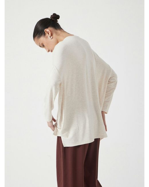 Hush White Gillian Wide Jersey Top