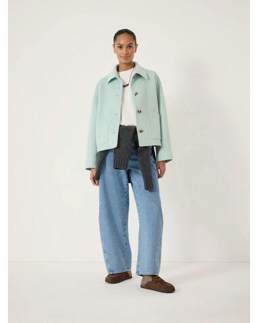 Hush Green Pure Wool Double Faced Jacket